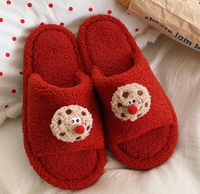 Pantoufles personnalisées amusantes pour adultes Jolies chaussures d'hiver en peluche de loutre d'intérieur Coton doux Pantoufles unisexes de loutre de mer en peluche pour adultes