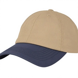 Gorra de Béisbol Premium de 6 Paneles en Color Caqui y Azul Marino, Ajustable, Informal para Hombre, Tejido de Malla Sólida, Transpirable e Impermeable, Deportiva - Product Image 1