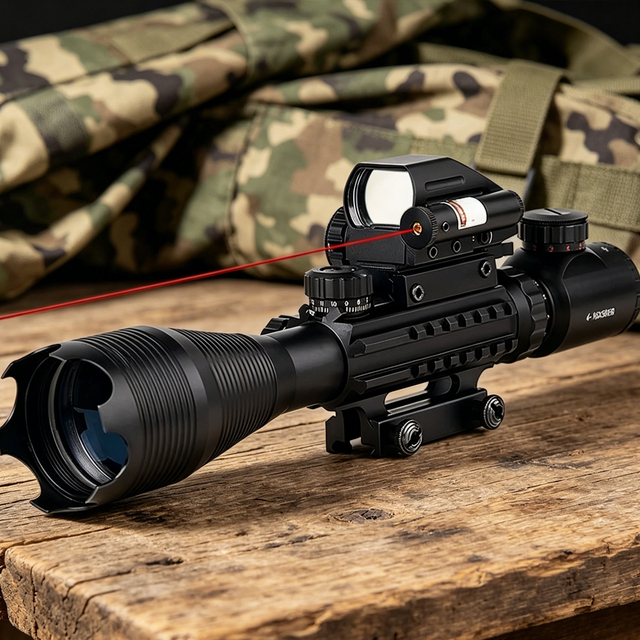 Support OEM logo Hunting Scope C4-16+HD103B Optics Red Green Illuminated Sight Scope for Hunting Accessories