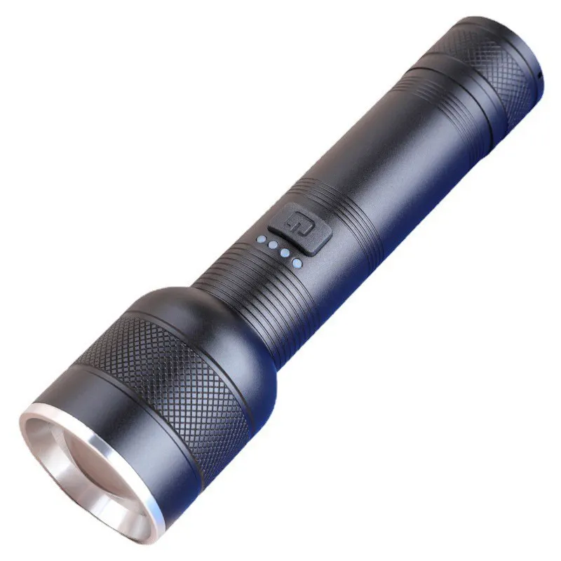 Lampe de poche puissante en alliage d'aluminium, 18650 lumens, batterie, éclairage extérieur, affichage électrique, USB Rechargeable