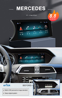 Unidad Principal con Pantalla Táctil Android 13 de 8.8 Pulgadas, Actualización de Pantalla con Carplay, GPS, Radio y Estéreo para Mercedes Benz Clase C W204
