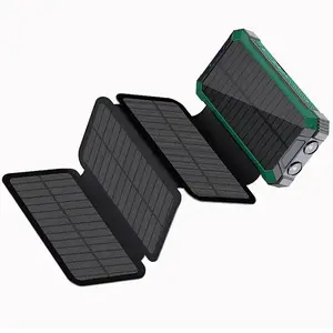 20000 mah Waterproof Portable Power Bank wireless high quality large capacity solar charger solar powerbank with solar panel