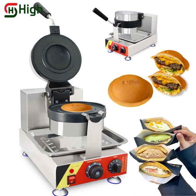 Commercial Kitchen Equipment Electric Gelato Panini Press Hamburger Sandwich Maker UFO Burger Machine