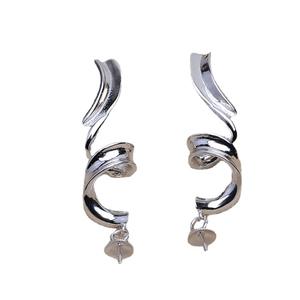 Juego de Pendientes con Colgante de Trébol de Plata S925 Wenchi con Perla Personalizada, Accesorios de Joyería DIY, Soporte Vacío, China 16147 - Product Image 5