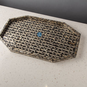 Diseño moderno de aspecto exótico, accesorios para el hogar de alta calidad, bandeja para servir nácar hecha a mano de Vietnam - Product Image 2