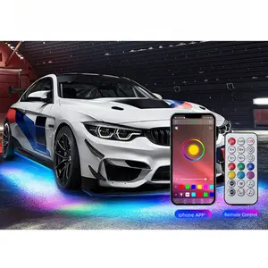 Nieuwe Auto Led Fantoom Streaming Chassis Licht Modificatie Verblindende Kleur Bluetooth App Auto Verlichting 12V Andere Auto Licht Accessoires