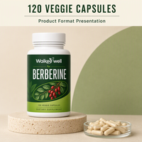 Extrait de Berbérine Haute Pureté Complément Alimentaire 60 Jours d'Approvisionnement Non-OGM Berbérine Plus pour le Métabolisme du Glucose et la Gestion du Poids ODM