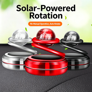 Ambientador <span class=keywords><strong>de</strong></span> Coche con Energía Solar, Doble Anillo Levitante, Perfume Sólido, <span class=keywords><strong>Purificador</strong></span> <span class=keywords><strong>de</strong></span> <span class=keywords><strong>Aire</strong></span>, Diseño Creativo - Product Image 1