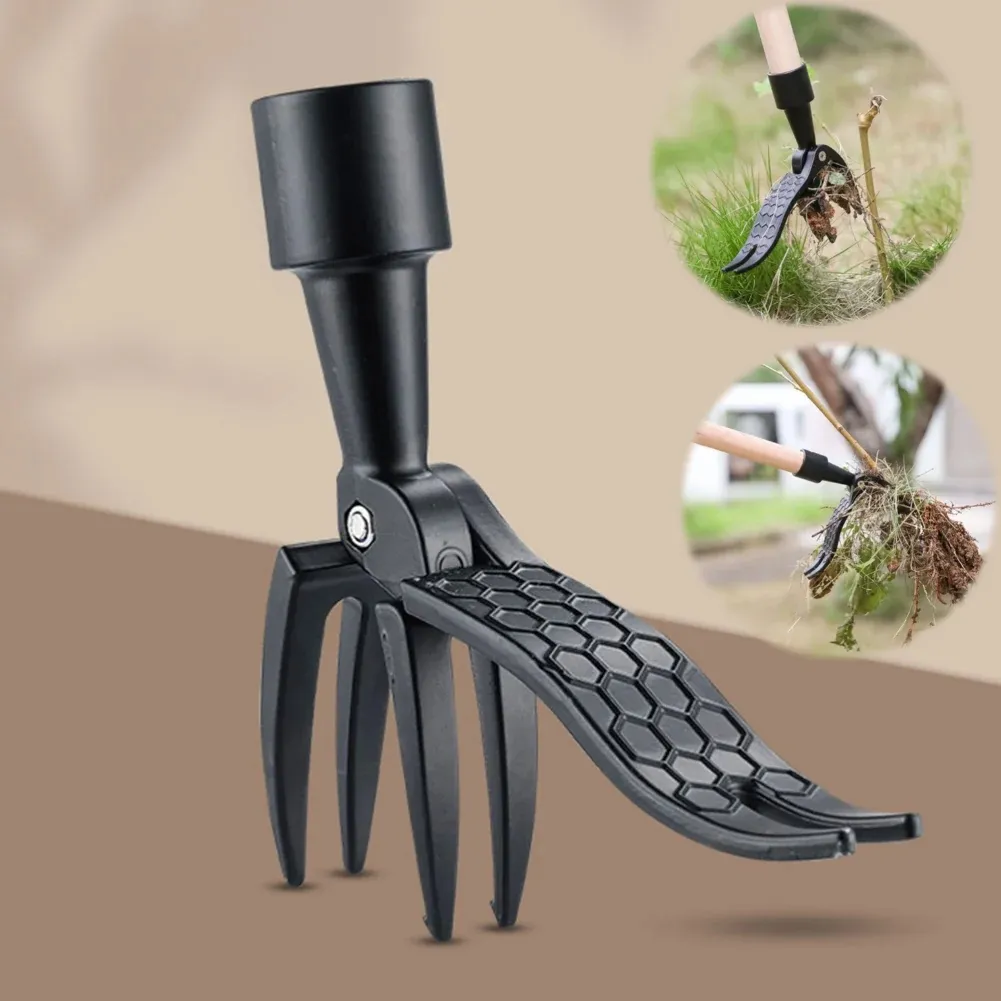 Stand Up Weed Puller Tool Gardening Hand Tools Detachable Weed Puller with 4 Claws for Garden