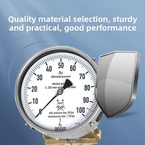 Для <span class=keywords><strong>WIKA</strong></span> Series 712.15.160 100 мм корпус из нержавеющей стали Дифференциальный Манометр для применения в газовом жидком режиме HVAC - Product Image 2