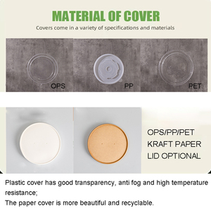 Hot Selling High Quality Food Grade White Kraft Paper Salad Bowl with Lid 500ml 750ml 1000ml 1100ml 1500ml for Food Takeaway - Product Image 5