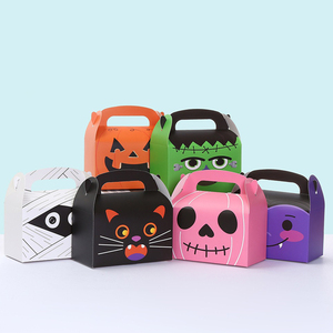 Boîte en papier pour friandises d'Halloween, boîte à bonbons, emballage cadeau pour biscuits, boîtes à friandises pour la décoration de fête d'Halloween - Product Image 3
