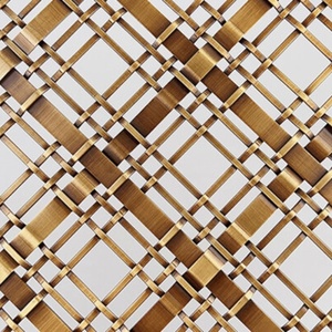 שרשרת לוחות רשת דקורטיביים ארוגים סטנדרטית רשת מתכת מורחבת עבור קישוט תקרת פנים, אלומיניום מורחבת רשת מתכת - Product Image 3