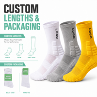 Chaussettes de sport personnalisées avec logo, design gratuit, chaussettes en coton respirant et doux, idéales pour l'assortiment des uniformes de club et de groupe