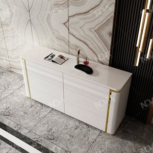 <span class=keywords><strong>Commode</strong></span> de chambre à coucher NOVA moderne en chêne massif <span class=keywords><strong>blanc</strong></span> brillant avec miroir de vanité et armoire de rangement - Product Image 5