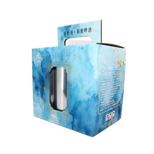 नालीदार बोर्ड बीयर कैरी केस पोर्टेबल विमान सूटकेस आकार बॉक्स संभालता बॉक्स को संभालता है - Product Image 2