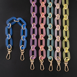 Accessori per borse con catena spessa in acrilico con catena colorata arcobaleno a tracolla trasparente smerigliata - Product Image 2