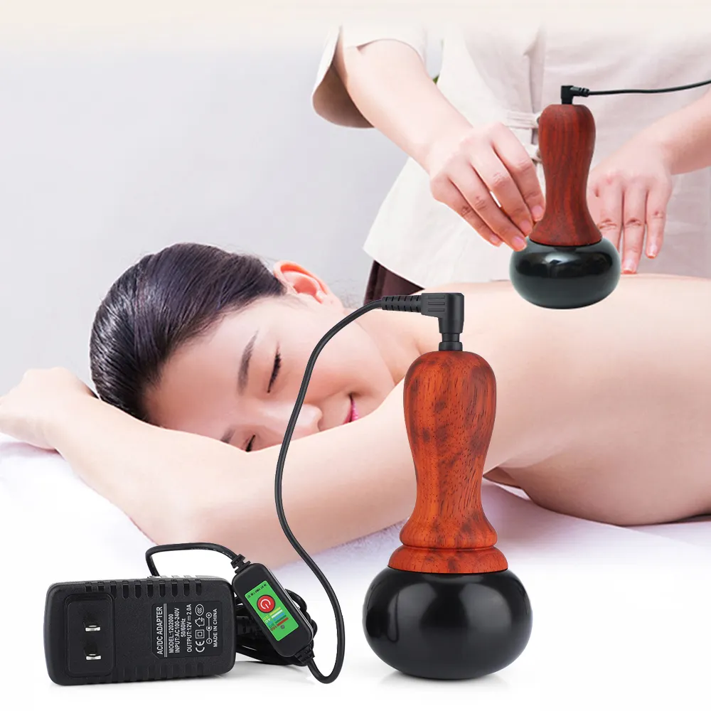 Home Salon Skin Scraping Back Neck Face Massager Full Body Hot Stone Electric Gua Sha