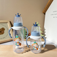 Nouveau design d'usine 280ml Kids Sippy Cup Ensemble de biberons en silicone de qualité alimentaire pour bébé
