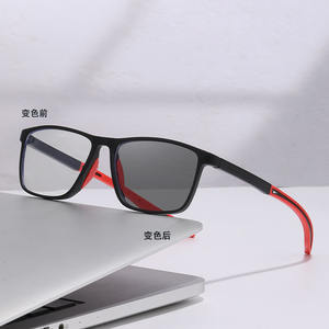 Lunettes de lecture anti-lumière bleue Tr90, verres multifocaux pour personnes d'âge moyen et âgées, monture PC unisexe, verres en verre - Product Image 4