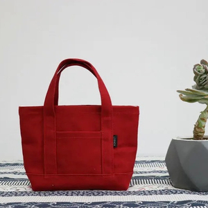 Tùy chỉnh thời trang có thể tái chế mua sắm vải Tote Túi tùy chỉnh in logo nối bông vải Túi tote với túi và dây kéo - Product Image 5