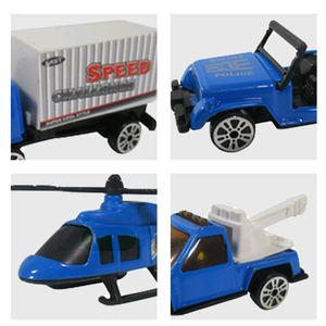 Juego de 18 Coches de Policía de Aleación con Movimiento de Rueda Libre Inercial, Vehículos de Rescate de Metal Fundido a Presión Realistas para Niños, Juego Imaginativo - Product Image 3