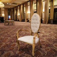 Fauteuils Big Arm King en acier inoxydable, mobilier moderne pour mariages et événements commerciaux, pour salon et occasions spéciales