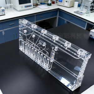 Klantspecifieke PMMA Acryl Microfluidische Chip Precisie 5-assige CNC-bewerkingsservice Volledige prototyping Kleine serie productie - Product Image 2