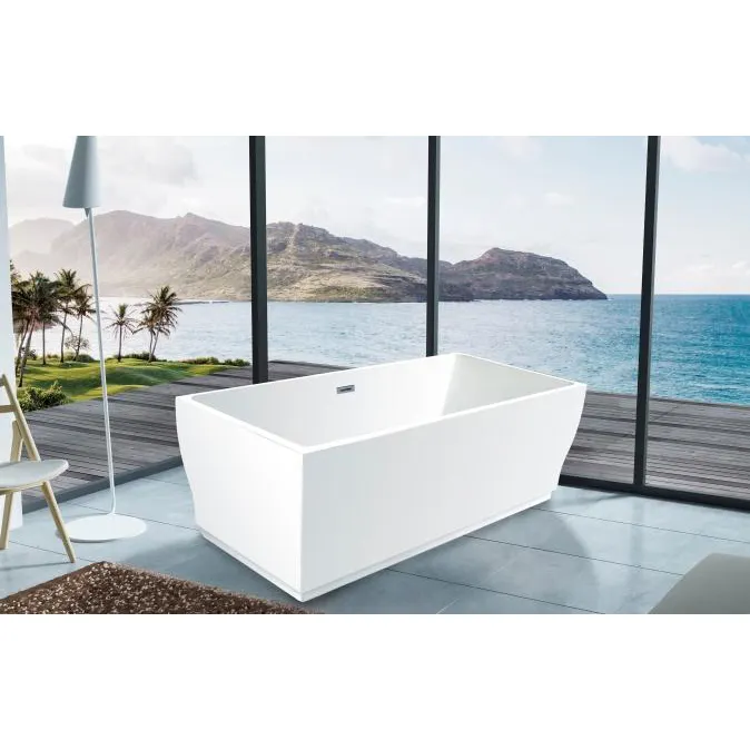 Simple style standard rectangle acrylic bath