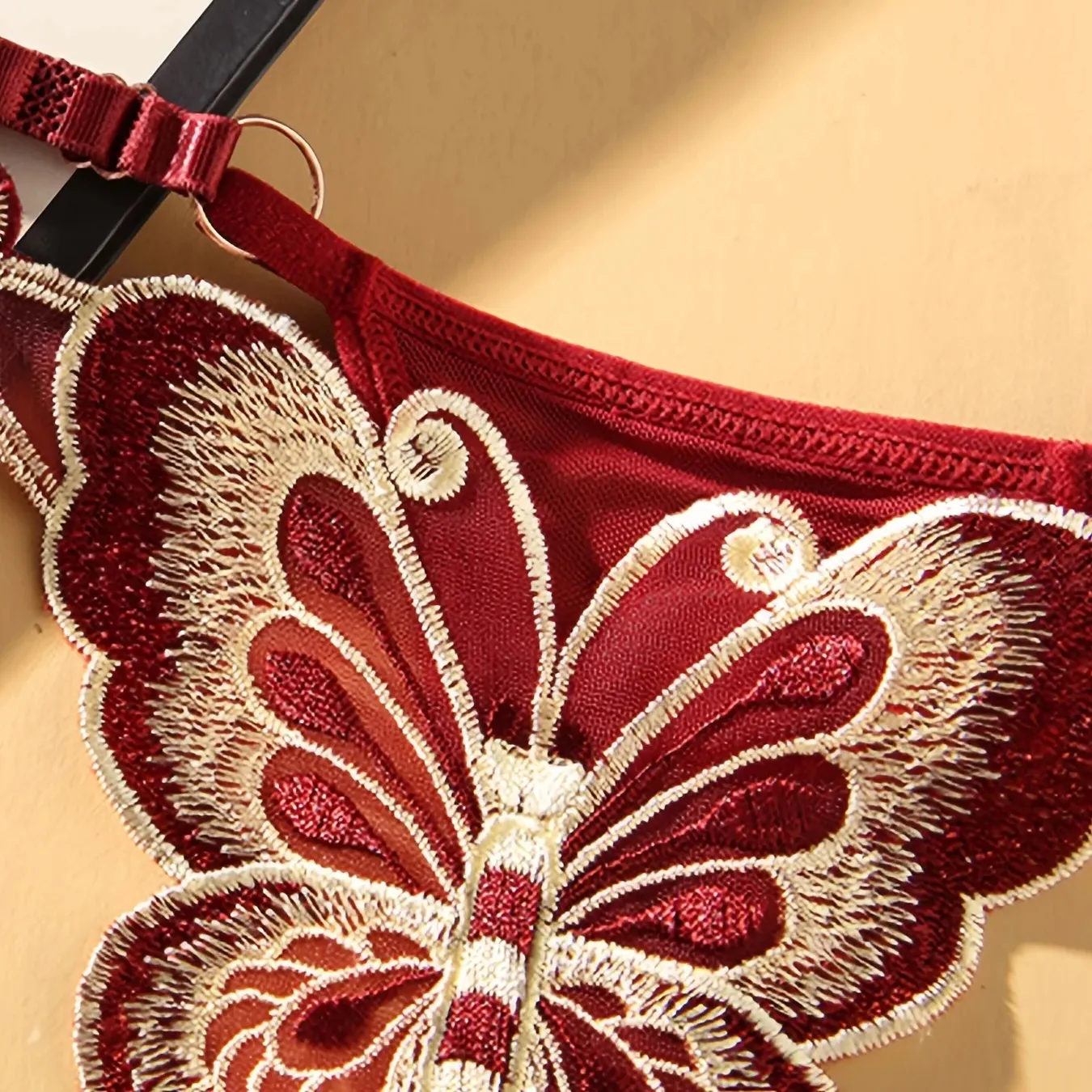 나비 패턴 끈팬티, 편안하고 통기성 있는 친밀한 팬티, 여성용 란제리 및 속옷