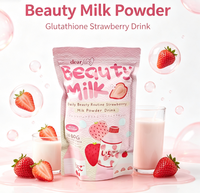 Boisson Protéinée Éclaircissante au Glutathion et à la Fraise Japonaise, Saveur Lait de Fraise, Qualité Premium, Saveurs Assorties, 180g