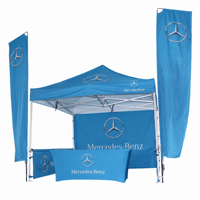 Tente publicitaire extérieure en aluminium ADMAX 10x10 pour salon professionnel, événement, impression personnalisée par sublimation, imperméable et ignifuge