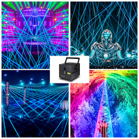 Lumière laser couleur RVB 15W avec application Bluetooth WiFi DMX512 10 W cube laser 8 W projecteur de lumière laser d'animation