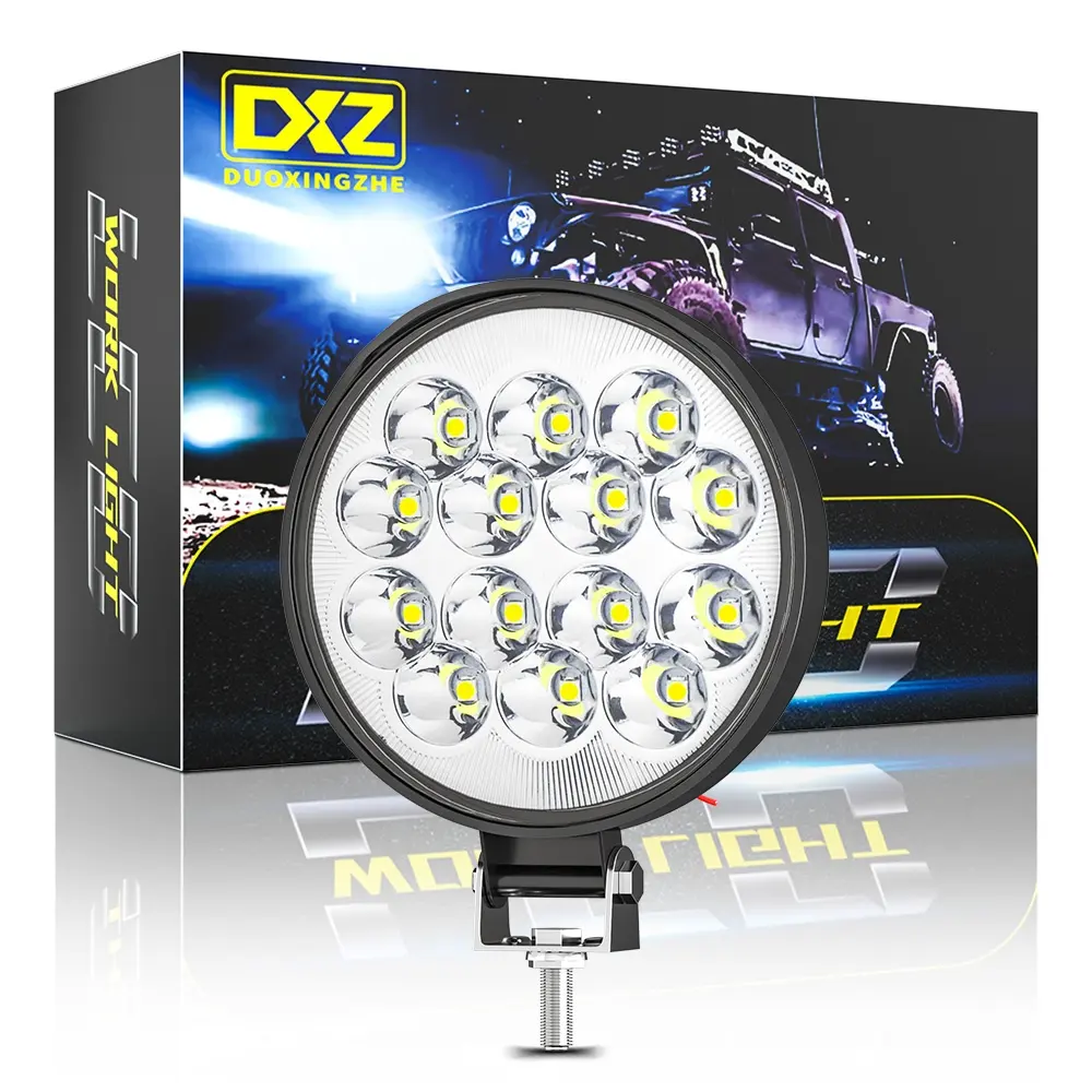 DXZ OEM 12V 24V Round 3inch 42W offroad led light for Off road Car 4WD Truck Tractor Boat Trailer 4x4