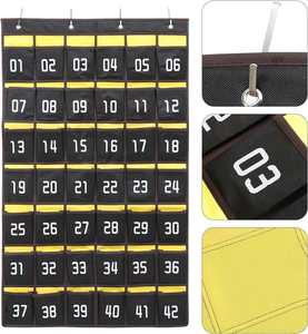 Organisateur mural pliable avec tableau de rangement suspendu et poches pour téléphones portables, idéal pour la salle de classe et le bureau, pour fournitures scolaires et articles divers - Product Image 2