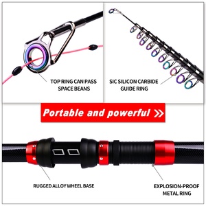 <span class=keywords><strong>Canne</strong></span> à pêche en carbone à section courte 1,8m/2,4m/3,6m pour la pêche en eau douce et en <span class=keywords><strong>mer</strong></span> (eaux asiatiques), rapide pour la pêche au bar, à la perche, à la carpe, au tou, au marlin - Product Image 5