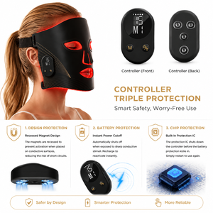 <span class=keywords><strong>Masque</strong></span> de thérapie cutanée à lumière rouge magnétique sans fil personnalisable pour usage domestique - Product Image 1