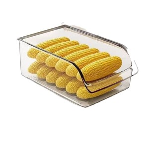 Clear <b>Plastic</b> Refrigerator Storage Drawers Rectangle Food Container PP Material Easy To Clean <b>Kitchen</b> Organizing Box - Product Image 4