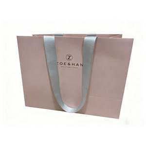 女性用トートバッグ デザイナー スチール カスタムロゴ印刷 高級ギフト包装 紙袋 パーティーショッピングハンドルバッグ 白カード付き - Product Image 5