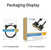 Câble DVI Jasoz 24+1 Dual Link DVI-D Mâle-Mâle 2K 2560x1600 Sans Scintillement Anti-Interférences pour Ordinateur de Bureau Moniteur Projecteur HDTV