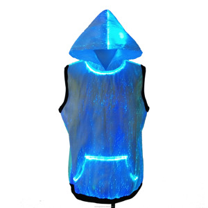 Felpa con Cappuccio Luminosa a Matrice LED RGB - Maglioni LED per Uomo - Product Image 2