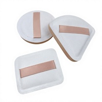 Éponge à maquillage en coton doux pour fond de teint - Double usage sec et humide pour le visage