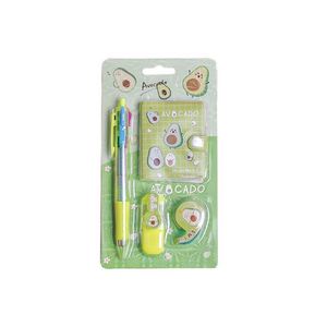 Lot de fournitures scolaires pour enfants à motif avocat couleur intégrale BVSS-009, personnalisable, en gros, pas cher, avec crayon et gomme, idéal comme cadeau promotionnel - Product Image 1