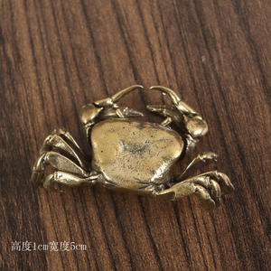 Neue solide allgemeine Home Office Tee Haustier Tee Tisch Vintage Messing Handwerk reine Kupfer Krabben Ornamente - Product Image 6