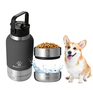 Échantillon Gratuit : Distributeur d'<span class=keywords><strong>eau</strong></span> pour animaux de compagnie avec 2 gamelles amovibles, bouteille d'<span class=keywords><strong>eau</strong></span> isotherme en acier inoxydable pour <span class=keywords><strong>chien</strong></span>, 32 oz - Product Image 5