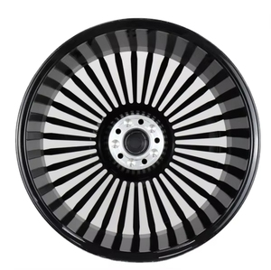 Jantes de voiture en alliage de <span class=keywords><strong>18</strong></span> <span class=keywords><strong>pouces</strong></span>, design populaire d'usine, finition noire brillante, multi-rayons, 5 trous, 5x120 - Product Image 4