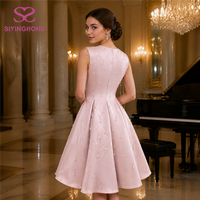 Robe Midi Rose Personnalisée pour Femme avec Perles et Pompons, Sans Manches, Coupe Évasée, pour Invitée de Mariage ou Cocktail, Vente en Gros, Fournisseur d'Usine OEM ODM