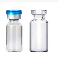 Flacon en verre de 30 ml pour adjuvant vaccinal, à col lisse et bouchon en caoutchouc