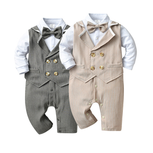 Tenues de mariage modernes pour bébé garçon, <span class=keywords><strong>Costume</strong></span> garçon, barboteuse une pièce, vêtements - Product Image 1