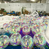 Boules chromées métalliques gonflables dorées Spherers Party Decor Ballons géants Blow up Boule réfléchissante Grande boule miroir brillante